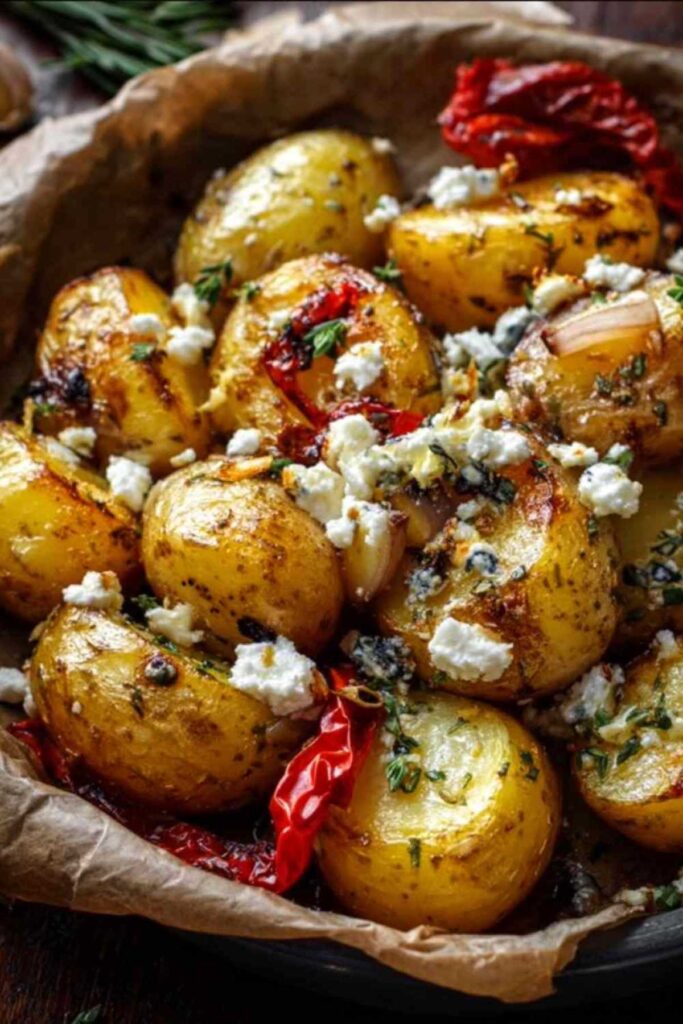Knusprige Ofen-Kartoffeln mit Feta