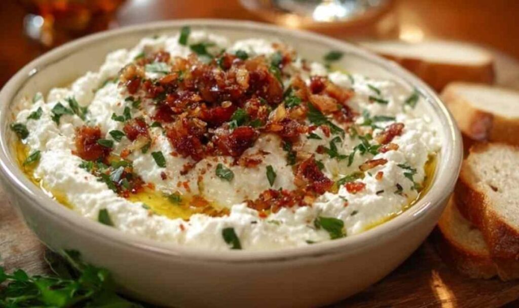 Knuspriger Feta-Aufstrich mit Knoblauch