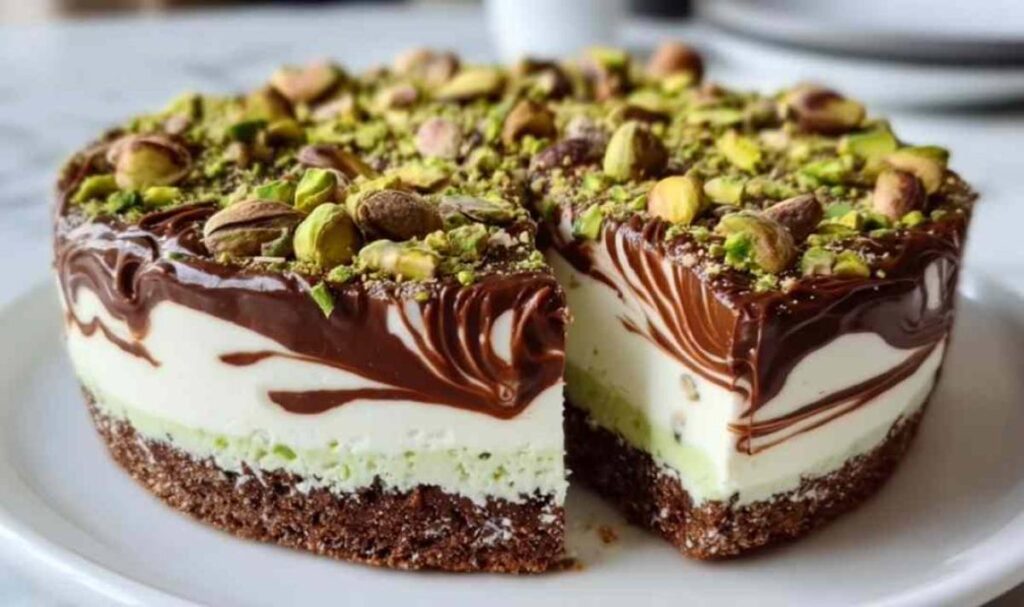No-Bake Pistazien-Käsekuchen