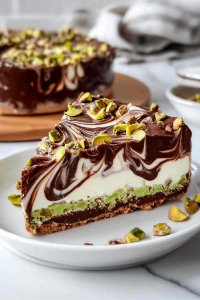 No-Bake Pistazien-Käsekuchen