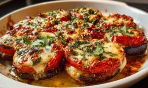 Ofen-Auberginen mit Tomaten & Mozzarella (1)