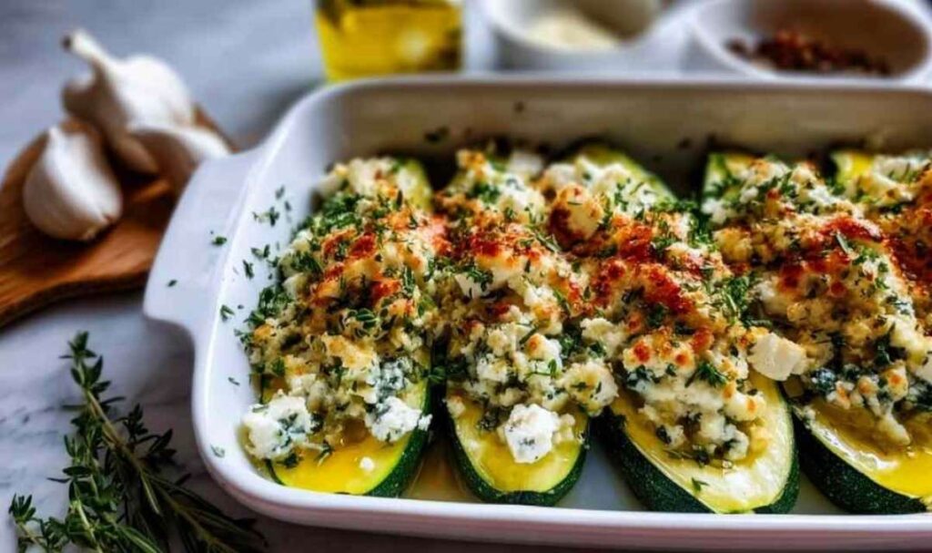Ofen-Zucchini mit Feta