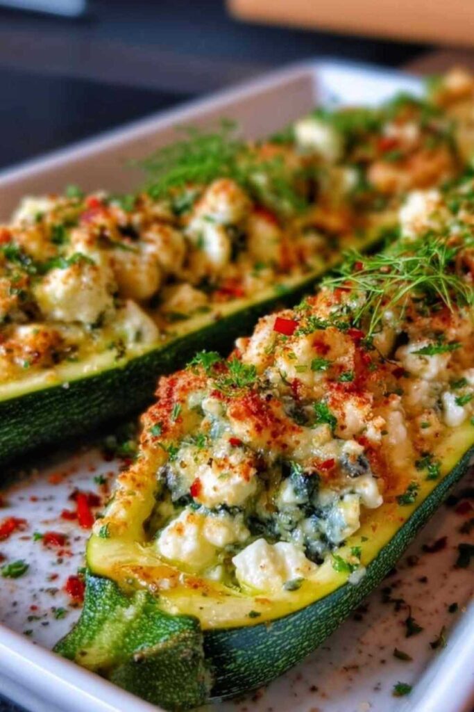 Ofen-Zucchini mit Feta