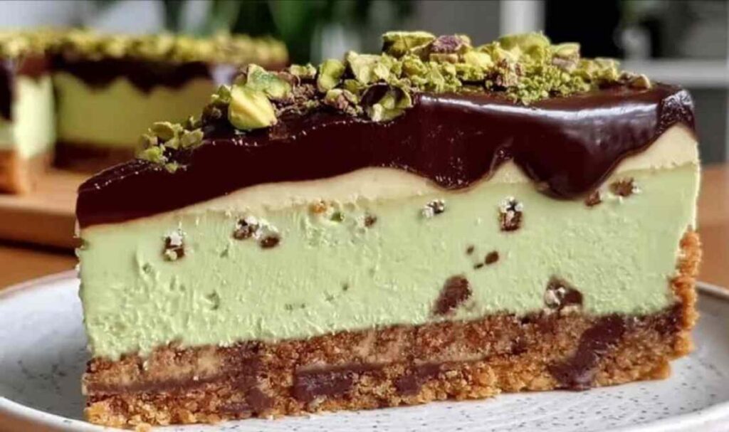 Pistazien-Schokoladen-Käsekuchen ohne Backen – Cremig & Lecker