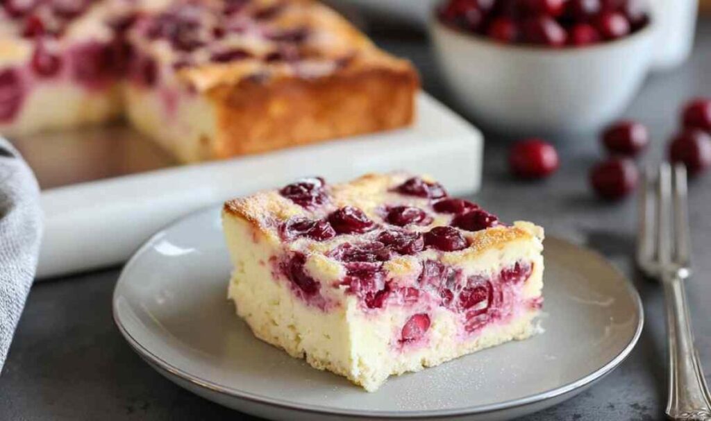 Proteinreicher Hüttenkäse-Kirschauflauf