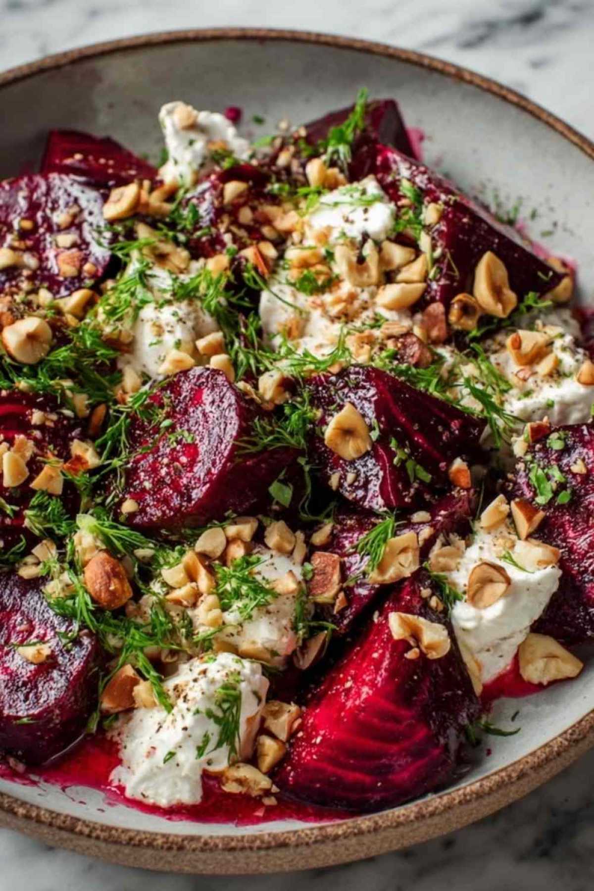 Rote Bete Haselnuss Salat