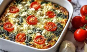 Spinat-Feta-Auflauf mit Tomaten