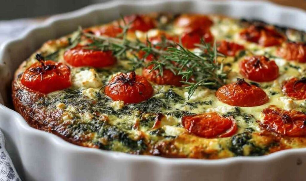 Spinat-Feta-Auflauf mit Tomaten