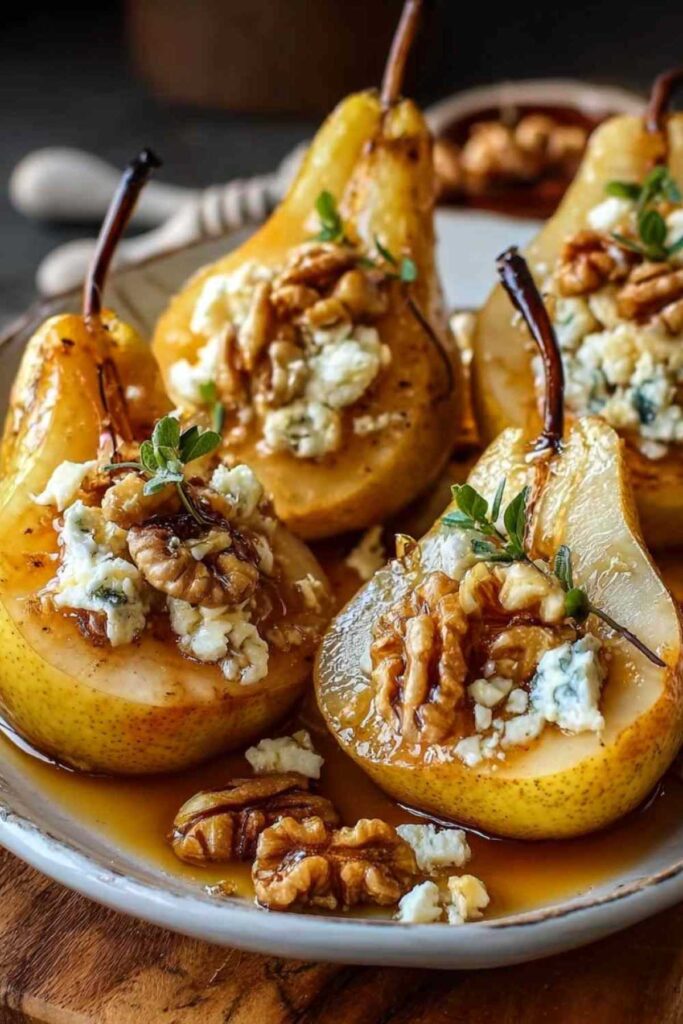 Warme Birnen mit Ziegenkäse