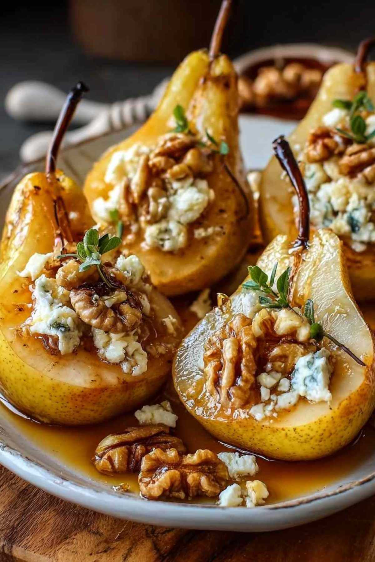 Warme Birnen mit Ziegenkäse