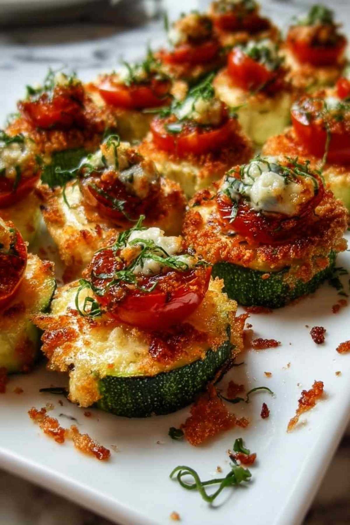 Zucchini-Bites mit Tomate