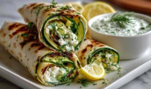 Zucchini-Feta-Wraps