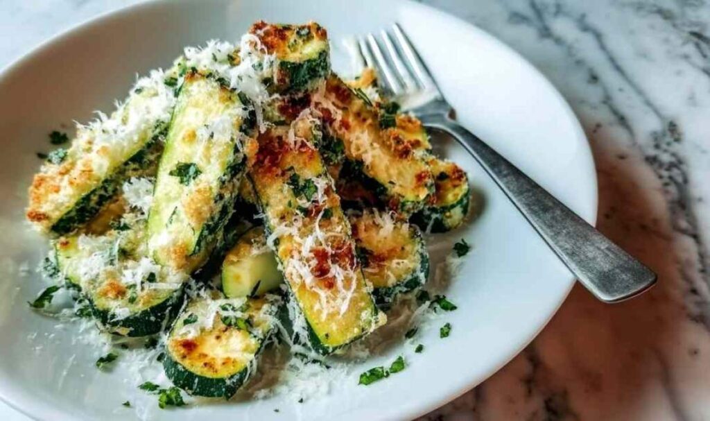 Zucchinipommes mit Knoblauchöl