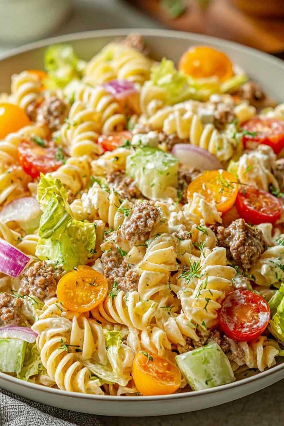 Big Mac Pasta Salat