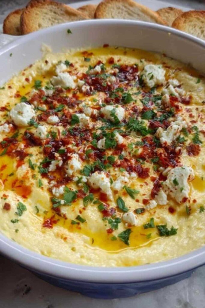 Chili-Knoblauch-Creme mit Feta