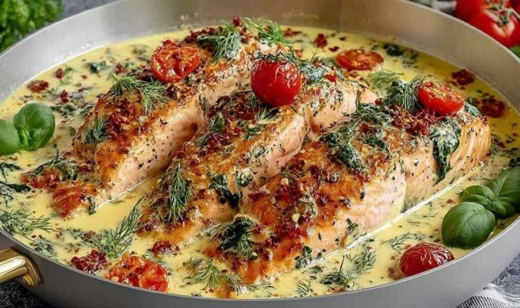 Cremiger Low Carb Toskana Lachs