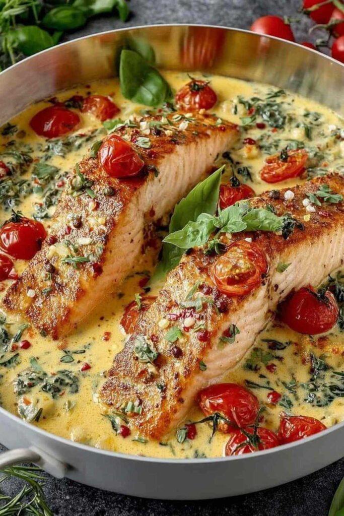 Cremiger Low Carb Toskana Lachs