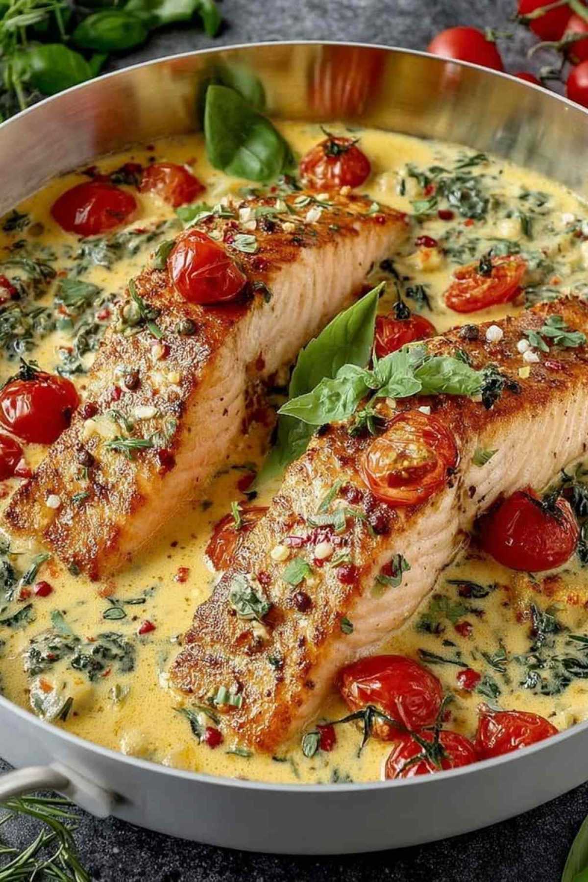 Cremiger Low Carb Toskana Lachs