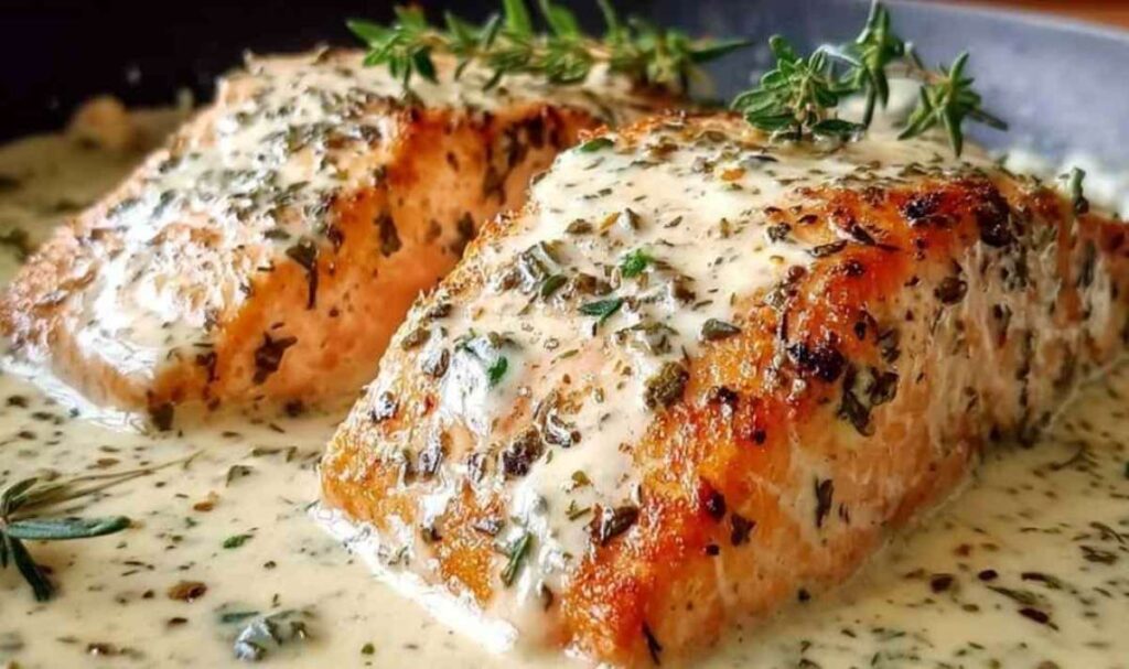 Cremiges Lachsfilet aus dem Ofen