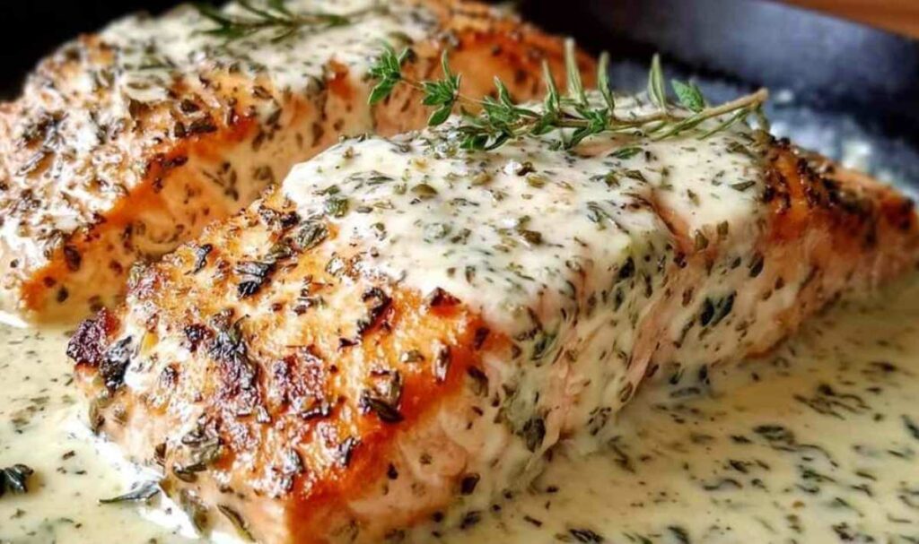 Cremiges Lachsfilet aus dem Ofen