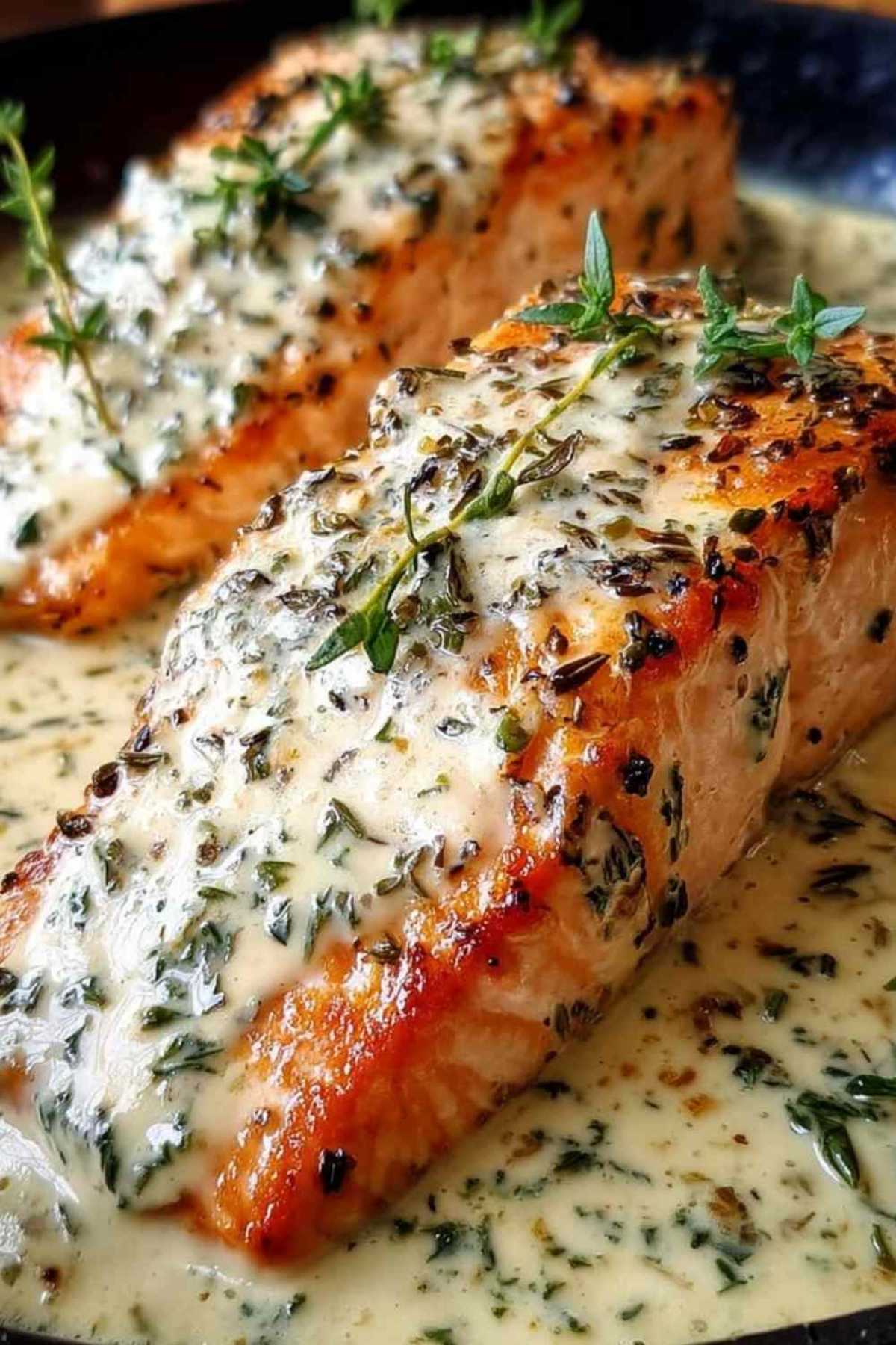 Cremiges Lachsfilet aus dem Ofen