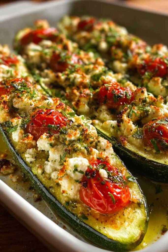 Gefüllte Zucchini mit Feta