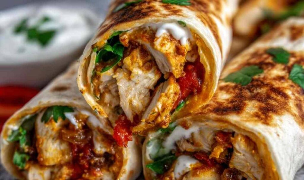 Hähnchen-Mozzarella-Wraps Airfryer