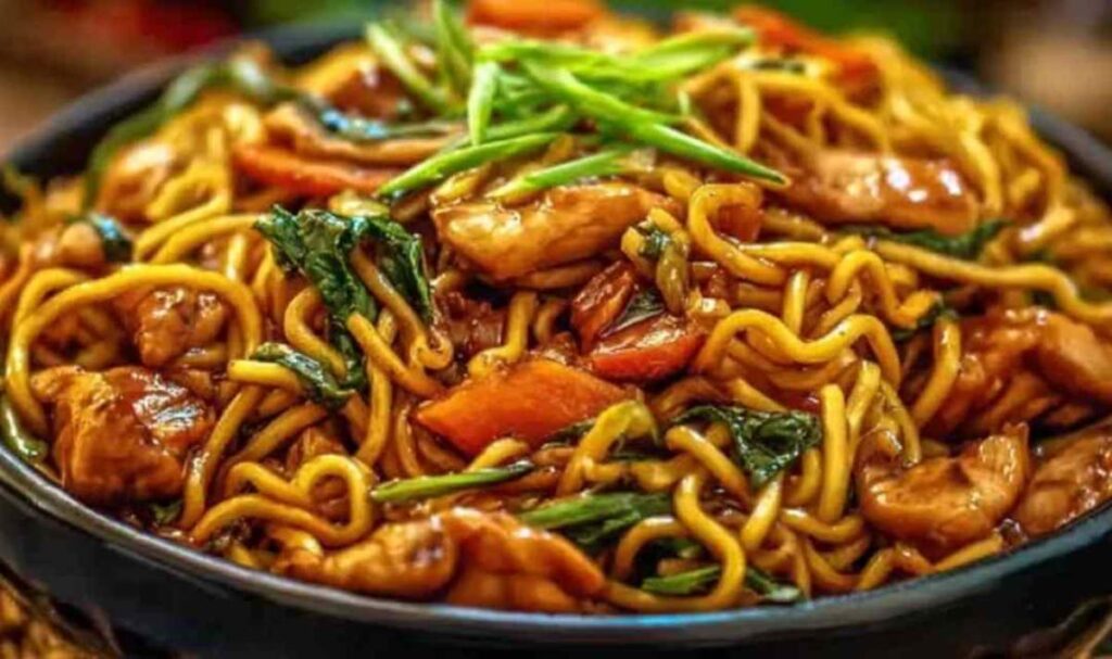 Hähnchen Teriyaki Nudeln