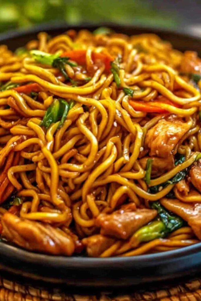 Hähnchen Teriyaki Nudeln