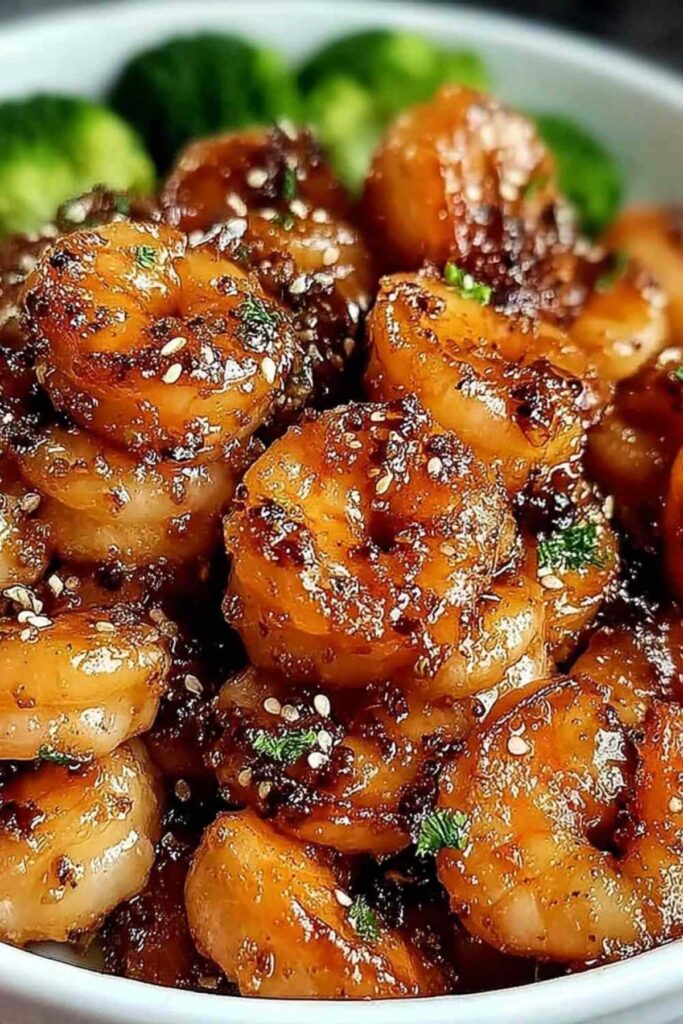 Honig-Knoblauch-Garnelen mit hohem Proteingehalt