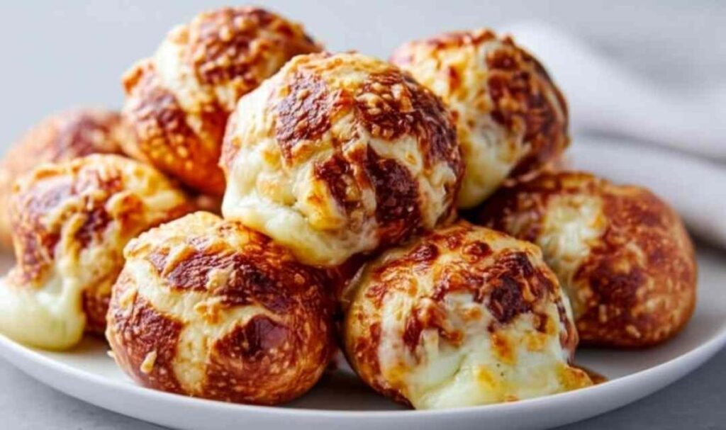 Knoblauch-Käse-Brezelbällchen