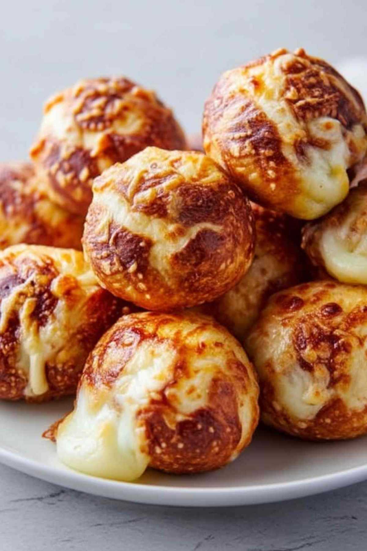 Knoblauch-Käse-Brezelbällchen