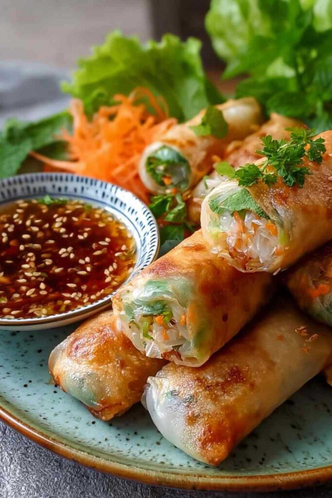 Knusprige Reispapier-Frühlingsrollen selbstgemacht