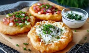 Langos aus der Heißluftfritteuse