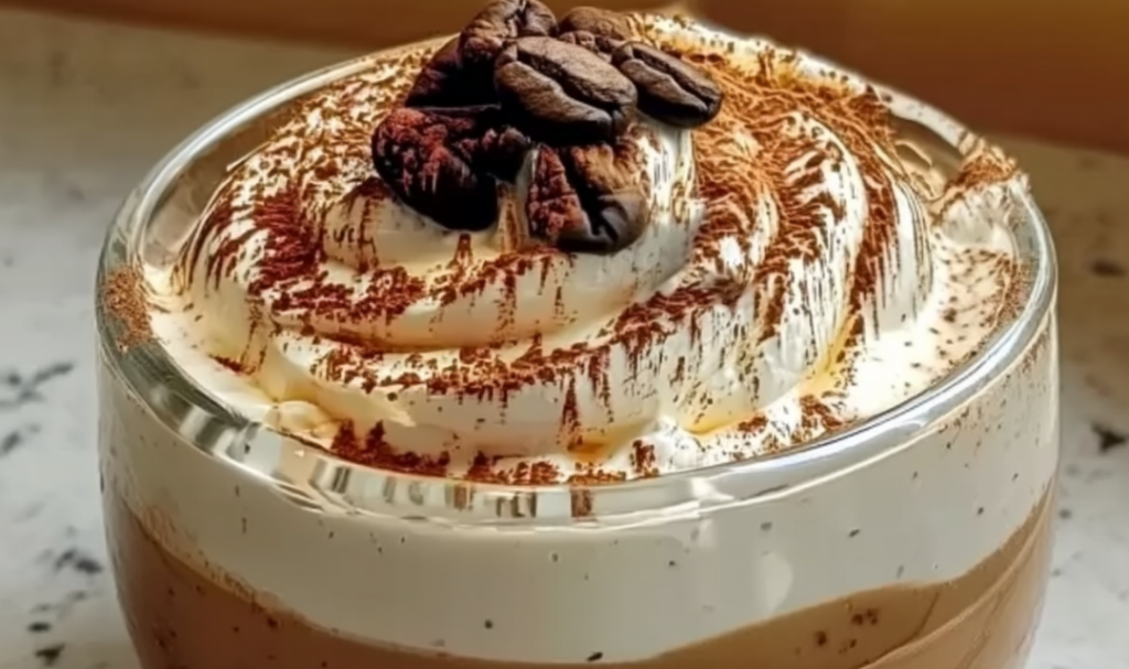 Mokkacreme mit Mascarpone in Dessertgläsern