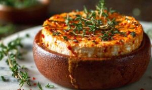 Paprika-Ziegenkäse-Aufstrich mit Thymian