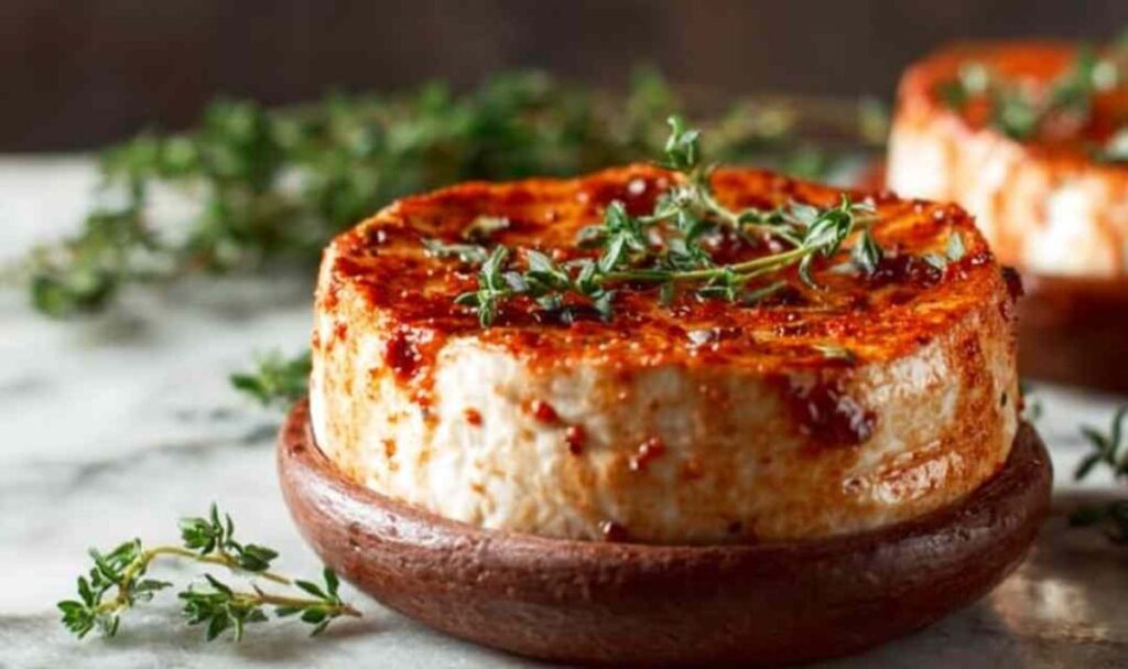 Paprika-Ziegenkäse-Aufstrich mit Thymian