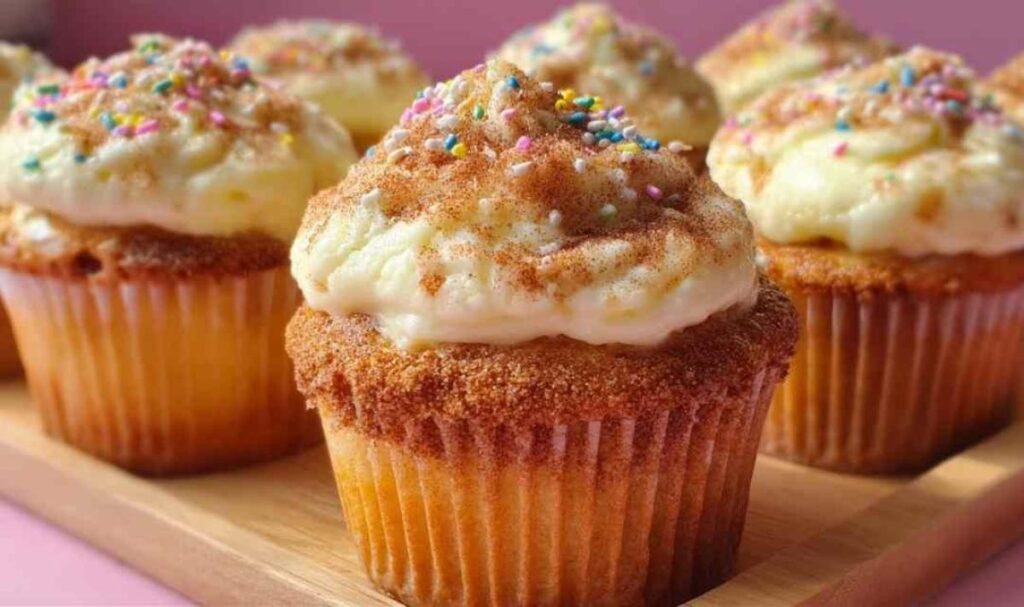 Vanille-Zimt-Cupcakes mit Cheesecake-Kern