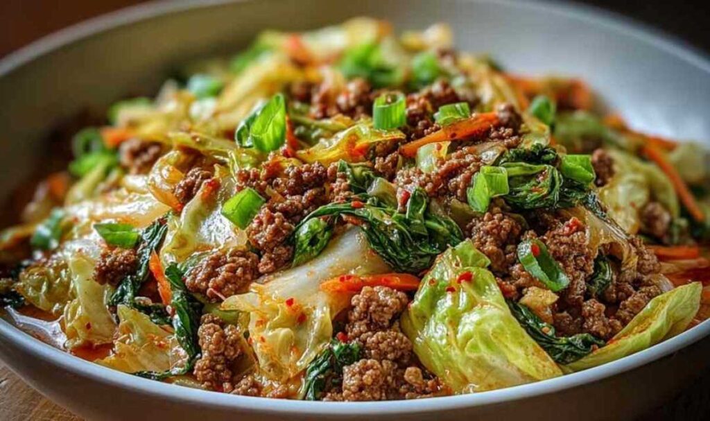 Würzige Chinakohl-Rinderhack-Pfanne