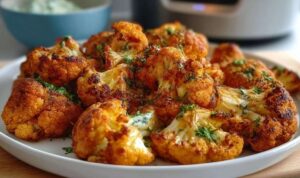 Buffalo-Blumenkohl Heißluftfritteuse – Gesundes Fingerfood Rezept