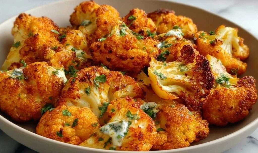 Buffalo-Blumenkohl Heißluftfritteuse – Gesundes Fingerfood Rezept