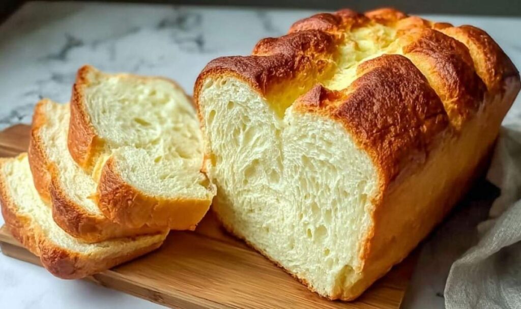Zero Carb Joghurt Brot frisch aus dem Ofen mit goldbrauner Kruste auf Abkühlgitter